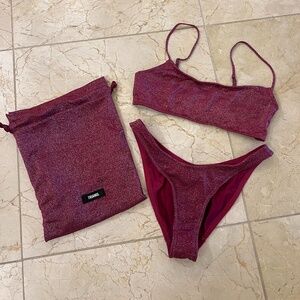 Triangl Swimwear Burgundy Bikini Set